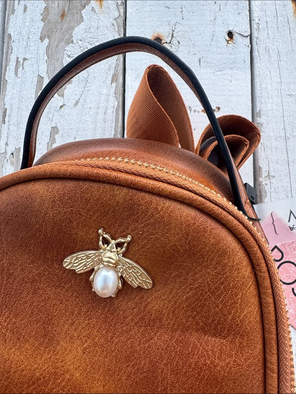Bumblebee Vegan Leather Mini Backpack